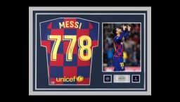 Lionel Messi Official UCL Signed 2019-20 Home Shirt