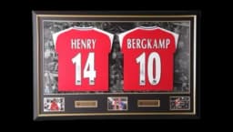HENRY BERGKAMP Dual Framed Signed Shirt