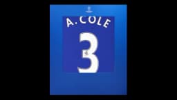 Ashley Cole Official UCL Back Signed Chelsea 2000 Home Shirt Deluxe Packaging