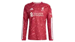 26/27 Home Authentic Long Sleeve Jersey - Red/White