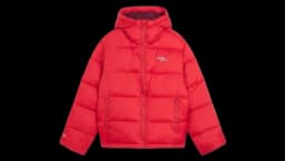 Arsenal Essentials Red Cannon Hooded Puffer Jacket