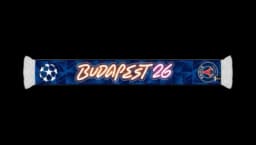 PSG UCL Finalist Budapest 2026 Printed Scarf - Blue