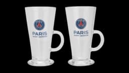 PSG Clear Glass Latte Mugs 2 Pack