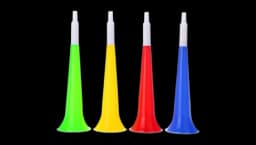 Plastic Vuvuzela Stadium Cheer Horn for Football Games 4 Pack