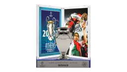 Filippo Inzaghi Official UCL Signed 3D Mini Replica Trophy on Stand: 2007 Winner