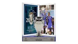 John Terry Official UCL Signed 3D Mini Replica Trophy on Stand: 2012 Winner