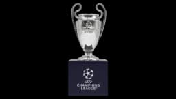 Official Champions League 3D Mini Replica Trophy on Pedestal