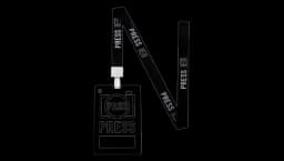 PVC Press Pass Cards 25 Pcs - Black/White