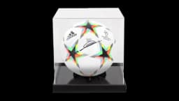 Zinedine Zidane Signed UCL Football In Acrylic Case