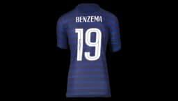 Karim Benzema Signed France 2020-21 Home Shirt With Fan Style Number