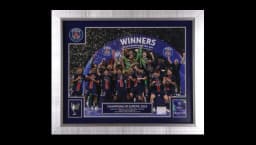 Limited Edition Champions of Europe Trophy Lift with 2D Trophy - 20 x 16 - Frame