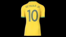 Neymar Jr Back Signed Brazil 2020-21 Home Shirt