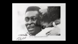 Pele Signed Brazil Print: 1970 World Cup Final Celebration