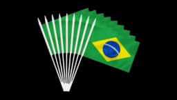Brazil Mini Flag 12 Pack