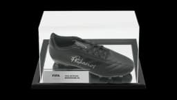 Frank Rijkaard Official World Cup Signed Black Boot In Acrylic Case
