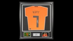 Dirk Kuyt Back Signed Netherlands 2010-11 Home Shirt In Classic Frame