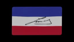 Ruud Gullit Signed Captain's Armband - Blue