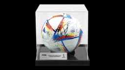 Wesley Sneijder Official 2022 World Cup Signed Football In Acrylic Case