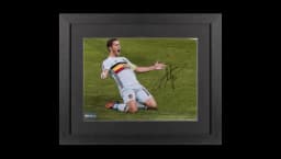 Eden Hazard Signed Belgium Photo In Black Wooden Frame: EURO 2016 Goal vs Hungary