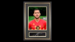 Eden Hazard Signed Plaque and Photo Frame: Belgium Star