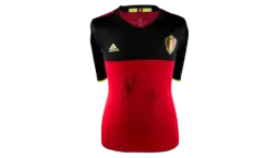 Jan Vertonghen & Mousa Dembele Front Signed Belgium 2016-17 Home Shirt