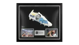 Lionel Messi Signed Murwalls White Boot: Limited Edition In Bubble Frame