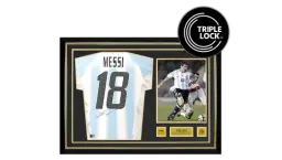 Lionel Messi Official 2006 World Cup Back Signed & Hero Framed Argentina 2004-05 Home Shirt