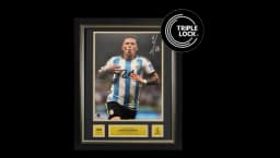 Enzo Fernandez Official 2022 World Cup Signed & Framed Argentina Photo: 2022 World Cup Goal vs Mexico