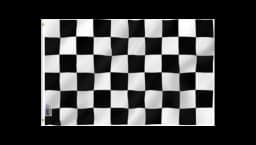 Checkered Flag 91,44x152,4cm - White/Black