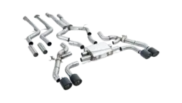Non-Resonated 3.15" Downpipe Back Exhaust System - Valved With GPF Delete