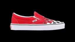 Slip-On - Checker Flame Red
