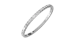 Ice Cube Bangle - Ethical White Gold/Half-Set Diamonds