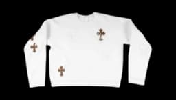 Leopard-Print Flooded-Patch Sweatshirt - White/Multicolor