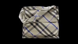 Medium Trench Tote - Beige/Black/White/Blue