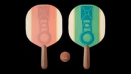 Set of Two Beach Rackets - Emerald/Safety Orange/Mahogany (F8ET)