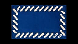 Torsade Marine Beach Towel - Marine/Noir