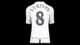 Frank Lampard Back Signed England 2002 Home Shirt with Fan Style Numbers
