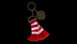 Scarf Keyring - Red/White
