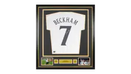 David Beckham Official 2002 World Cup Back Signed & Framed England 2002 Home Shirt - Platinum Bundle