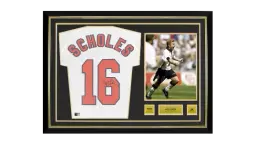 Paul Scholes Official 1998 World Cup Back Signed & Hero Framed England 1998 Home Shirt