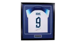 England Harry Kane England Signed 2022-23 Authentic Shirt Framed - White