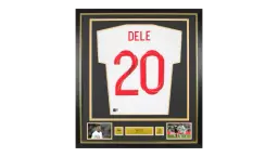 Dele Alli Official 2018 World Cup Back Signed & Framed England 2018-19 Style T-Shirt