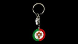 Round Metallic Portugal Keychain