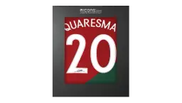 Ricardo Quaresma Back Signed Portugal Modern Home Shirt In Deluxe Packaging