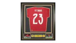Vitinha Official World Cup Back Signed & Framed Portugal 2026 Home Shirt