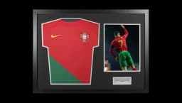 UNSIGNED Cristiano Ronaldo Portugal Shirt In Tribute Frame