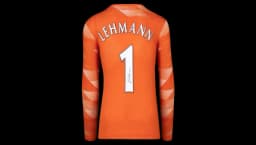 Jens Lehmann Signed Orange Goalkeeper Shirt
