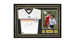 Lothar Matthaus Official 1998 World Cup Front Signed & Hero Framed Germany 1998-00 Home Shirt