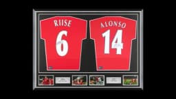 John Arne Riise & Xabi Alonso Signed Liverpool Shirts In Classic Dual Frame