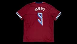 2024/25 Erling Haaland Signed Soccer Jersey Beckett Witnessed